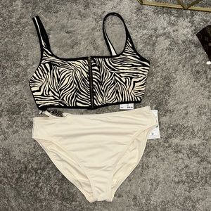 Michael Kors two piece high waist swim. Leopard  Cheetah print